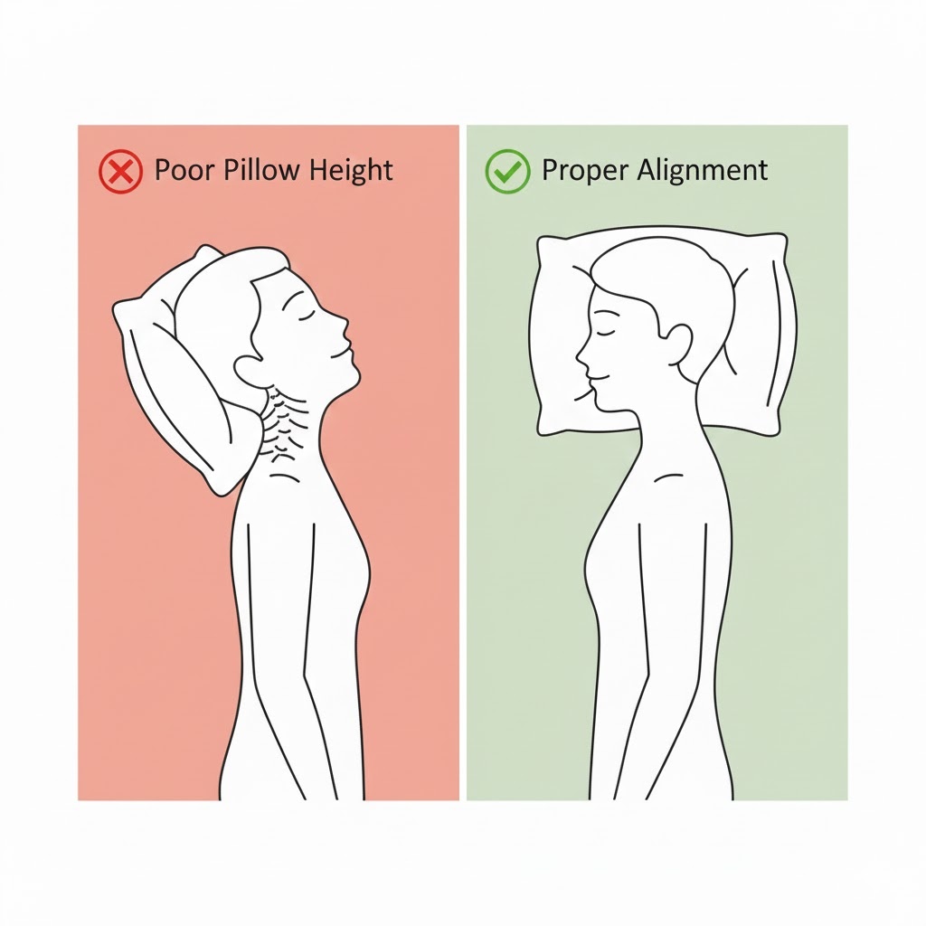 1. Poor Sleeping Posture and Neck Misalignment